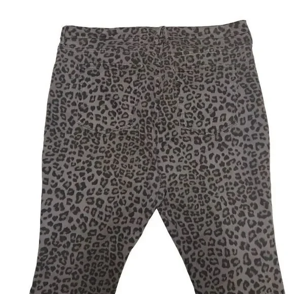Good American Womens Plus Size 22 Good Legs Skinny Animal Leopard Jeans Pant - Picture 4 of 8